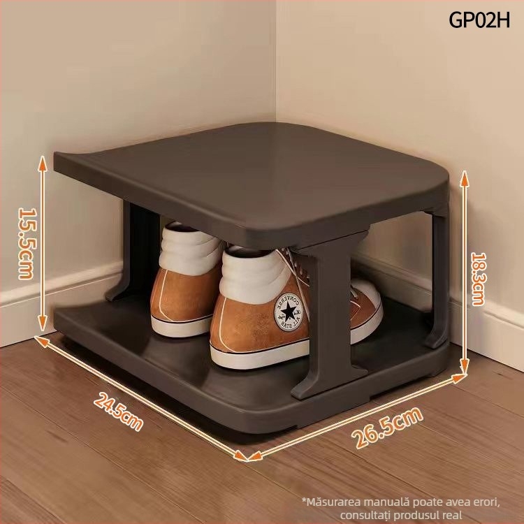 Raft de pantofi vertical din plastic, 9 niveluri, pentru hol – dulap de pantofi casnic, demontabil