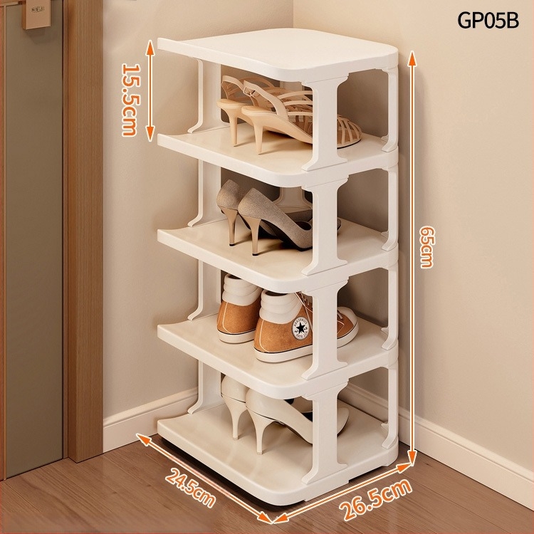 Raft de pantofi vertical din plastic, 9 niveluri, pentru hol – dulap de pantofi casnic, demontabil