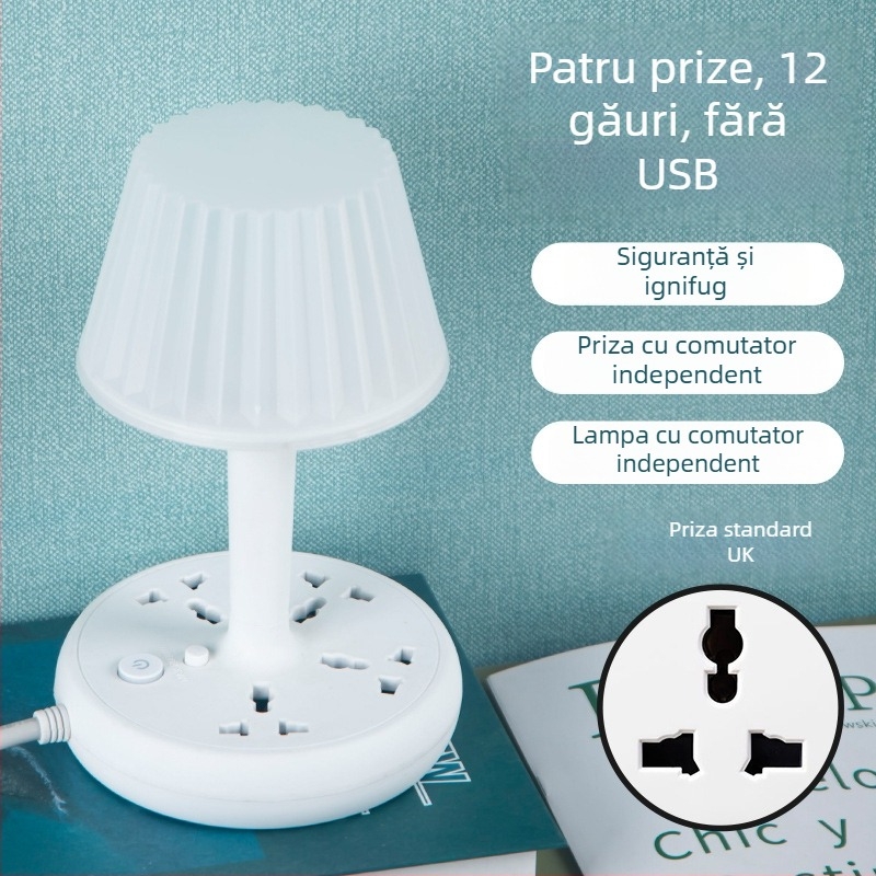 Prelungitor cu prize Yafqi, tensiune nominală 250V, putere maximă 2500W, interval 220–250V