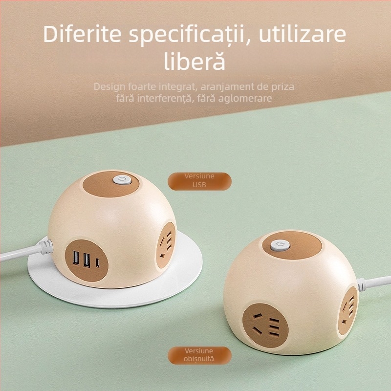 Grain Cow prelungitor USB sferic pentru birou — CCC certificat, instalare pe birou