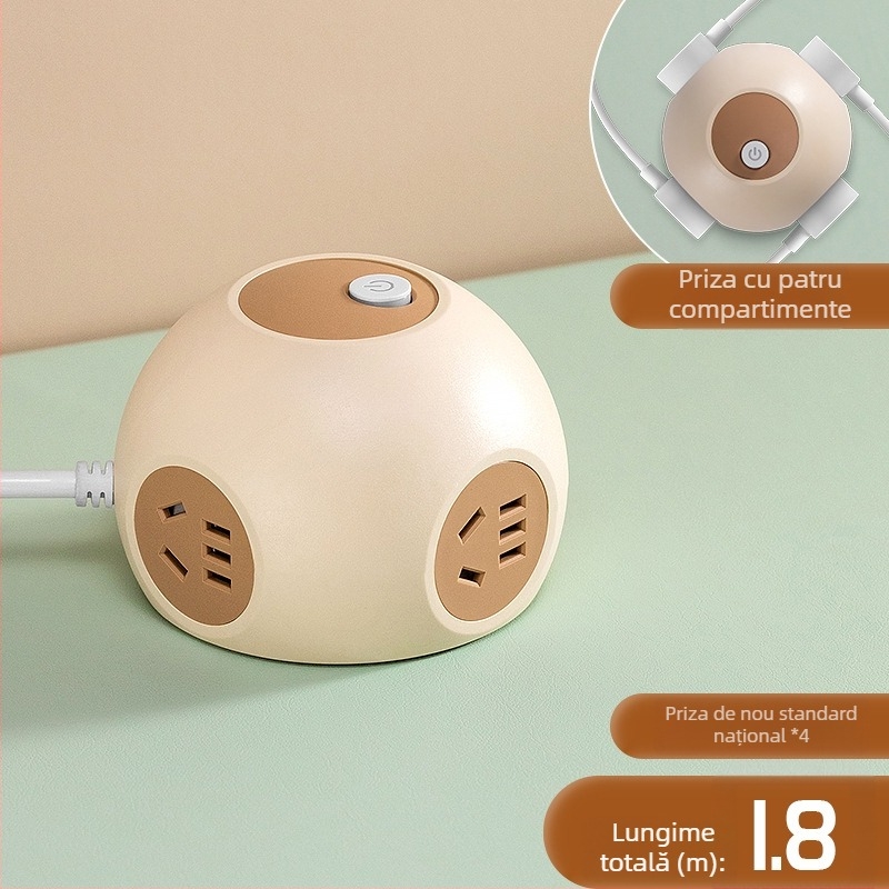 Grain Cow prelungitor USB sferic pentru birou — CCC certificat, instalare pe birou