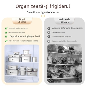 Cutie pentru prânz din oțel inoxidabil 304, cu capac, pătrată, de calitate alimentară, compatibilă cu microunde, capacitate 800–1000 ml