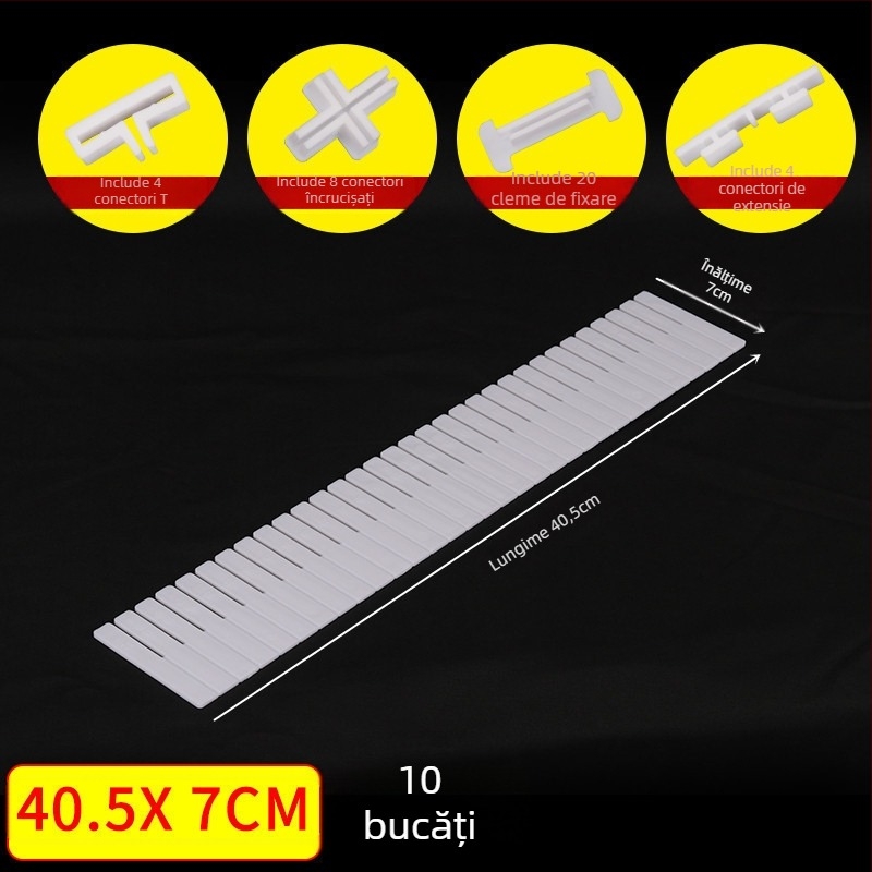 Divider pentru sertare, îngroșat, stil simplu-modern, montaj pe podea, organizator cu 1 nivel