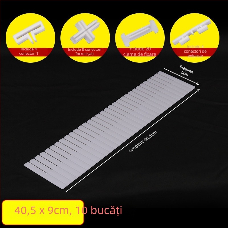 Divider pentru sertare, îngroșat, stil simplu-modern, montaj pe podea, organizator cu 1 nivel