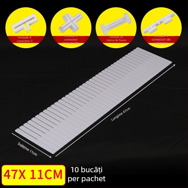 Divider pentru sertare, îngroșat, stil simplu-modern, montaj pe podea, organizator cu 1 nivel