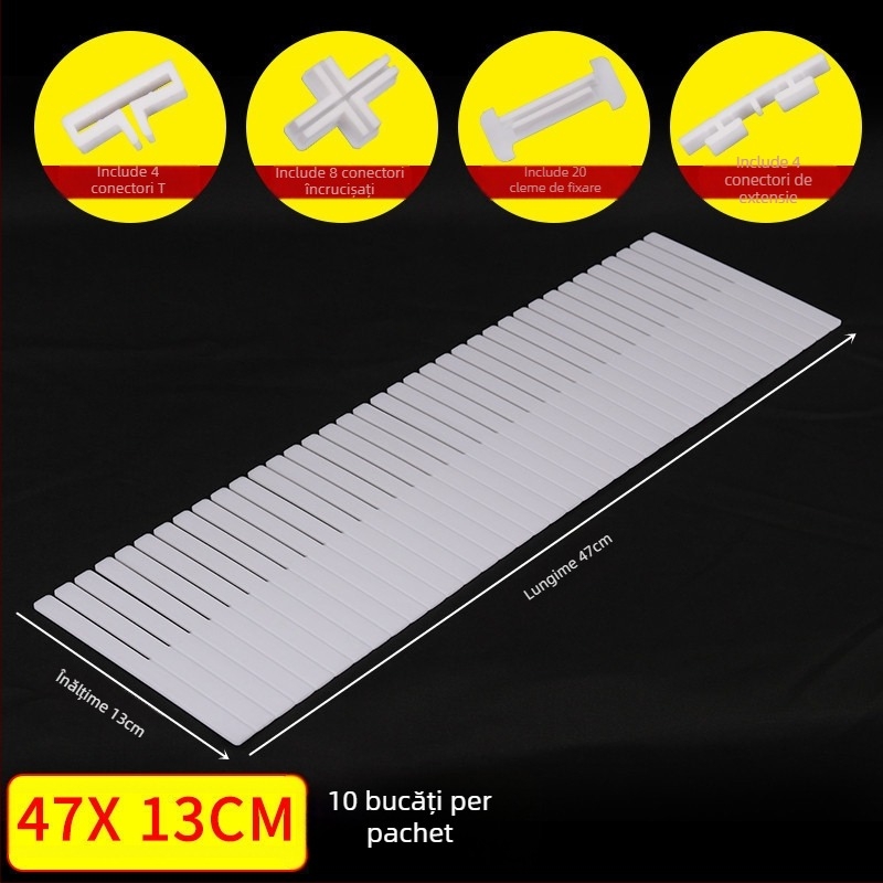 Divider pentru sertare, îngroșat, stil simplu-modern, montaj pe podea, organizator cu 1 nivel