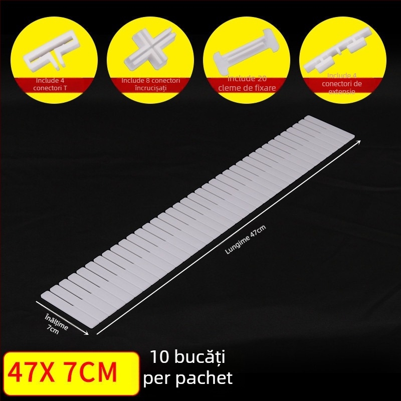 Divider pentru sertare, îngroșat, stil simplu-modern, montaj pe podea, organizator cu 1 nivel