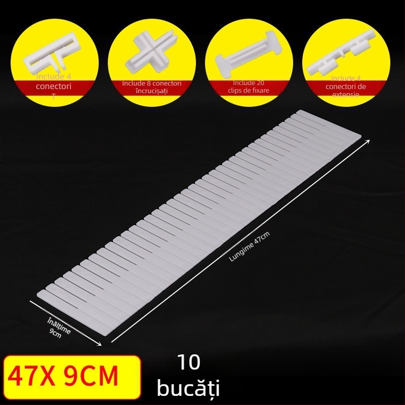 Divider pentru sertare, îngroșat, stil simplu-modern, montaj pe podea, organizator cu 1 nivel