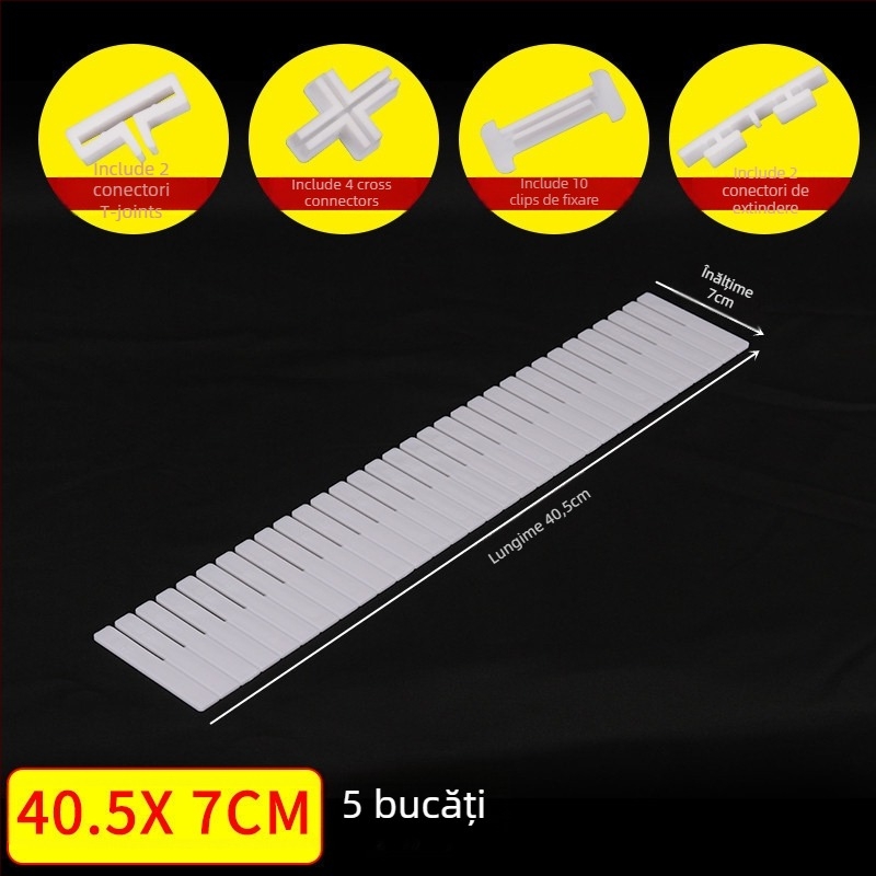 Divider pentru sertare, îngroșat, stil simplu-modern, montaj pe podea, organizator cu 1 nivel