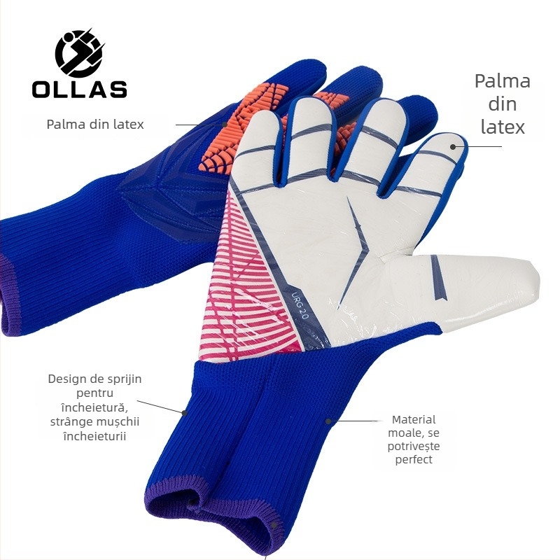 Mănuși de portar din latex, Ollas, unisex, pentru fotbal