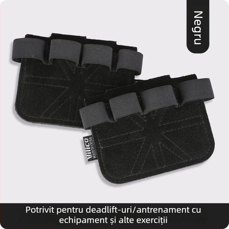 Protecție pentru palmă la ridicarea greutăților – piele de vită, anti-derapant, cu patru degete