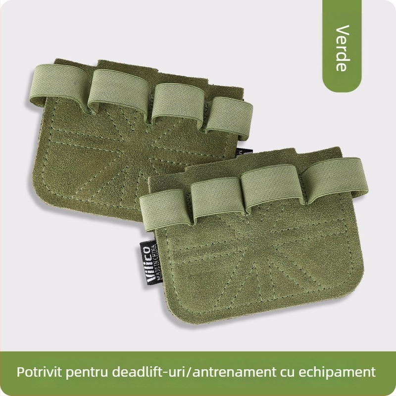 Protecție pentru palmă la ridicarea greutăților – piele de vită, anti-derapant, cu patru degete