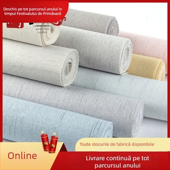 Acoperire de perete din in pentru decorul casei, compoziție in/nețesut, material in, stil modern simplu