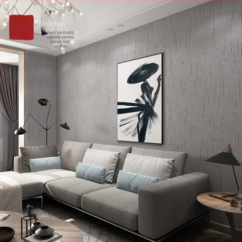 Acoperire de perete din in pentru decorul casei, compoziție in/nețesut, material in, stil modern simplu