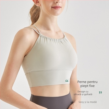 Sutien sport; Push-Up și Shockproof; cupe 3/4; formă a cupei medii; material principal 75% nylon, căptușeală 25% spandex