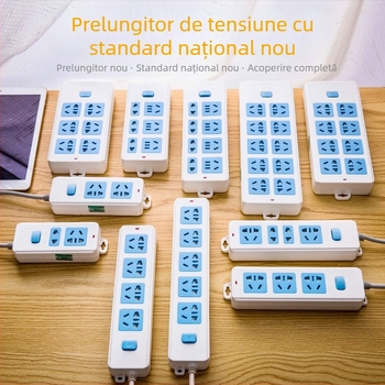 Prelungitor cu întrerupător independent, 3 prize, 10A, 100–250V, 2500W