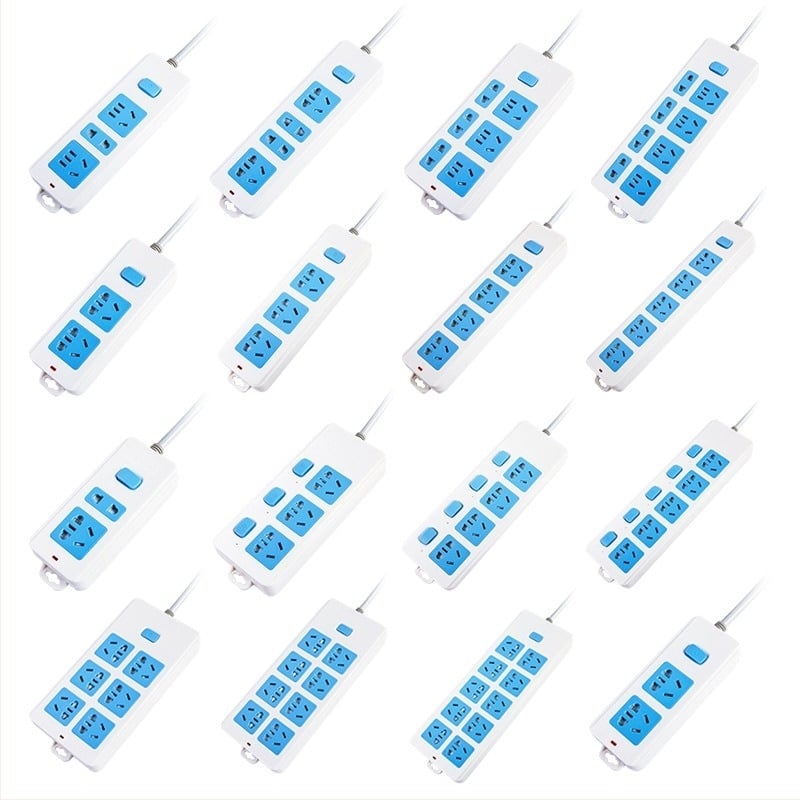 Prelungitor cu întrerupător independent, 3 prize, 10A, 100–250V, 2500W