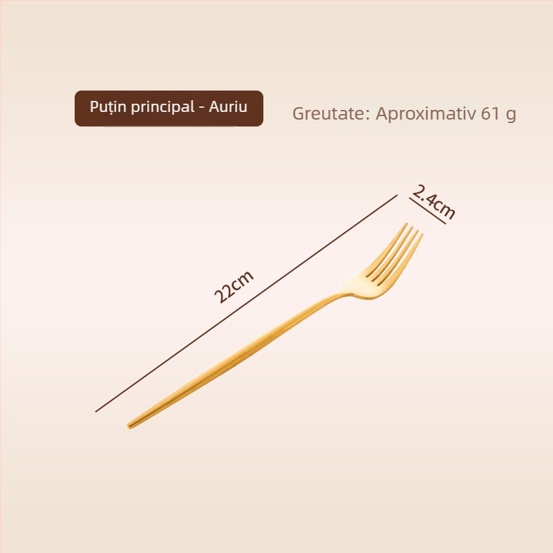 Thread Rabbit Set tacâmuri din oțel inoxidabil 304 — cuțit, furculiță și lingură, lustruire oglindă, culoare solidă, stil modern minimalist