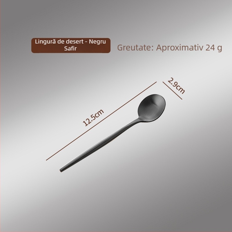 Thread Rabbit Set tacâmuri din oțel inoxidabil 304 — cuțit, furculiță și lingură, lustruire oglindă, culoare solidă, stil modern minimalist