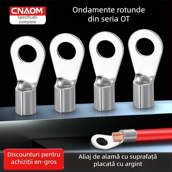 Terminal OT4-5 crimpat, cap rotund gol, tip O, nas deschis