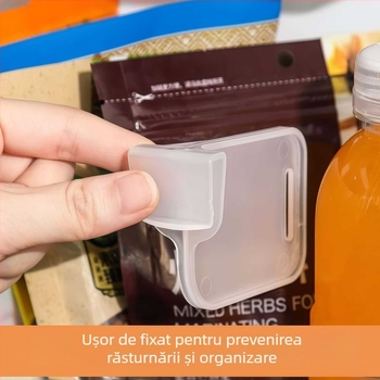 Placă divizor frigider, Organizator tip grilă cu clipuri, Plastic, Stil Simplu Modern, 1 Strat