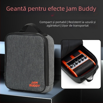 Geantă pentru pedala de efecte și difuzor Jam Buddy exclusive - portabilă; rezistentă la zgârieturi; compatibilitate universală