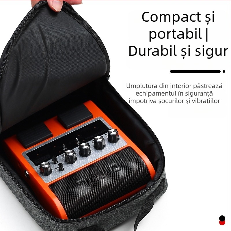 Geantă pentru pedala de efecte și difuzor Jam Buddy exclusive - portabilă; rezistentă la zgârieturi; compatibilitate universală