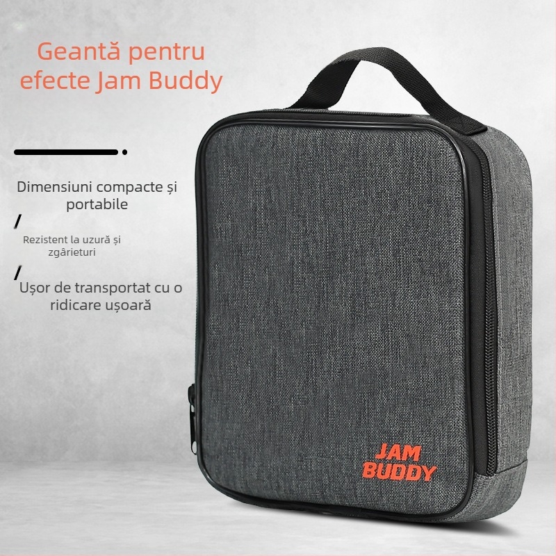 Geantă pentru pedala de efecte și difuzor Jam Buddy exclusive - portabilă; rezistentă la zgârieturi; compatibilitate universală