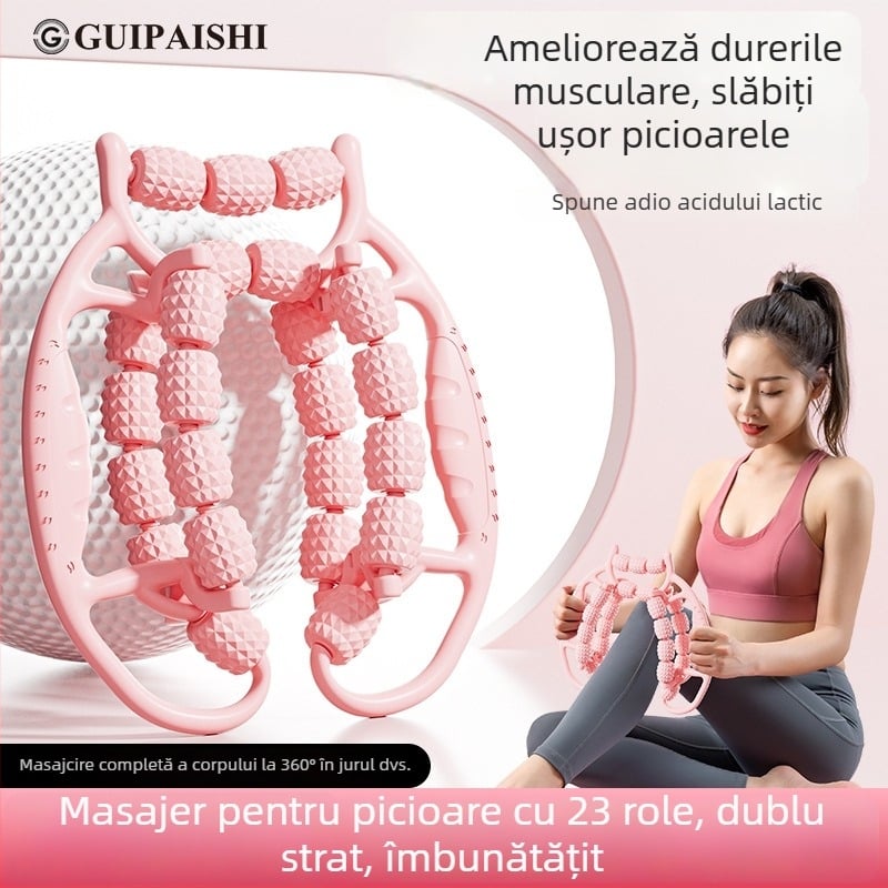 Guipaishi masajor pentru picioare cu roată ABS și clemă circulară pentru subțierea coapselor și relaxarea mușchilor picioarelor — Accesorii pentru yoga