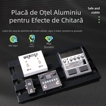 Pedalboard pentru efecte – M-VAVE, aliaj de zinc, model: Effect Pedal Board, suport portabil pentru pedale de chitară