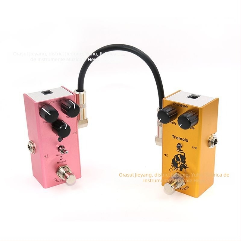 Cablu de efecte pentru chitară, jack 6,35 mm, cablu unic, reducere zgomot, PVC+ metal, model 002