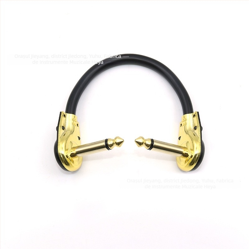 Cablu de efecte pentru chitară, jack 6,35 mm, cablu unic, reducere zgomot, PVC+ metal, model 002