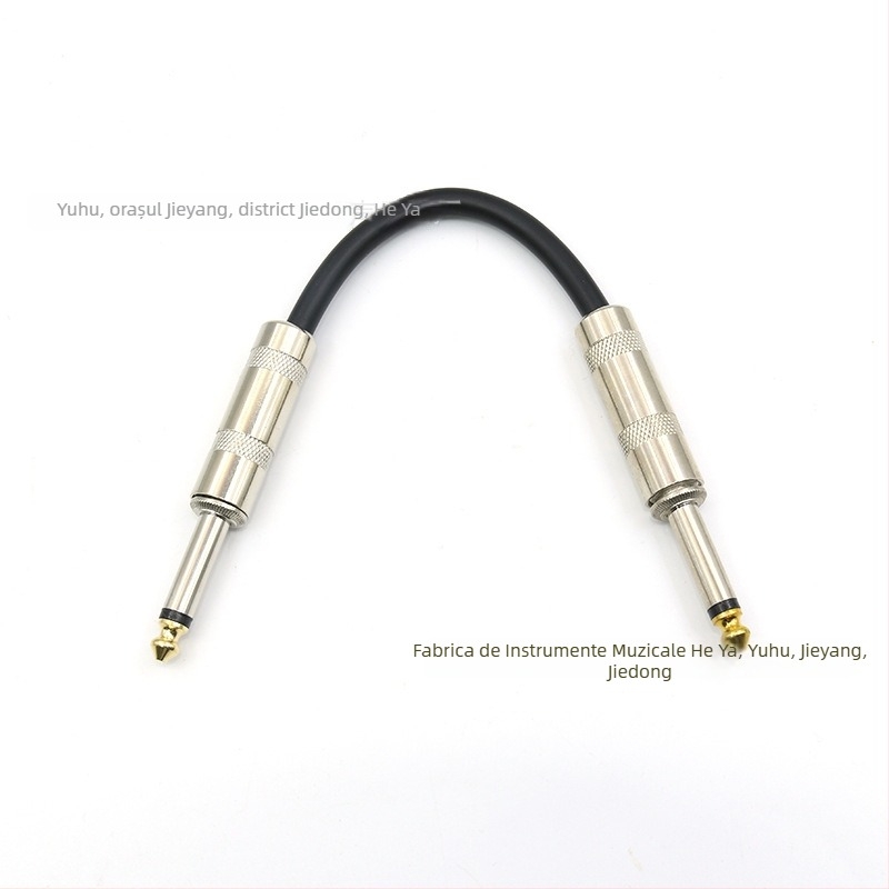 Cablu de efecte pentru chitară, jack 6,35 mm, cablu unic, reducere zgomot, PVC+ metal, model 002