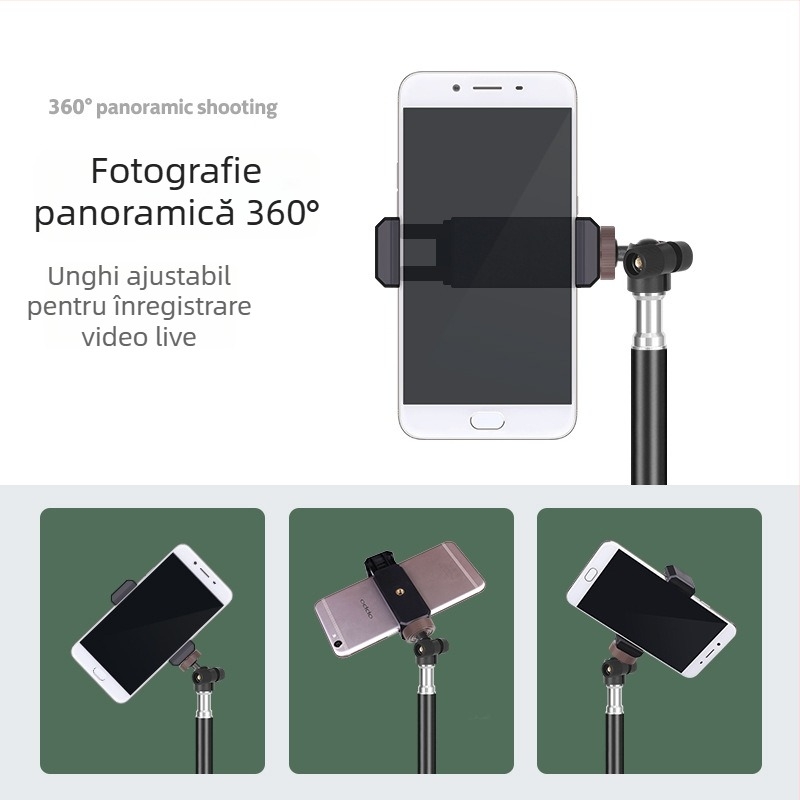 Trepied pentru telefon cu cap balon, 3 secțiuni, încărcare 2–5 kg, Dayleer Floor Stand