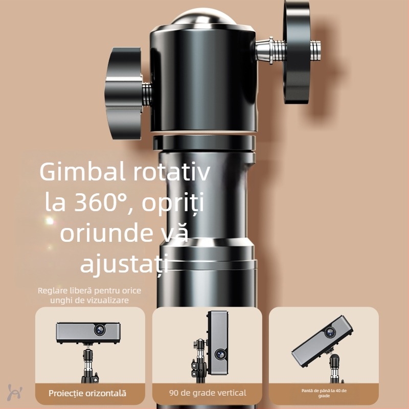 Suport de proiector cu trepied telescopic – aliaj de aluminiu, universal pentru birou și podea
