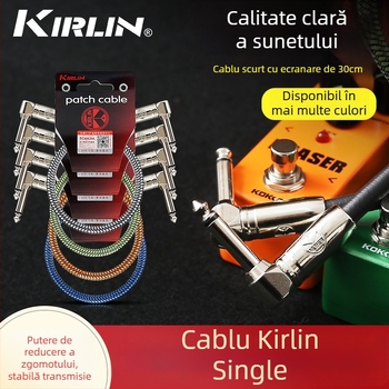 Cablu de chitară KIRLIN, Model IWCC-203PN-0.3M, pentru instrumente muzicale, reducere puternică a zgomotului
