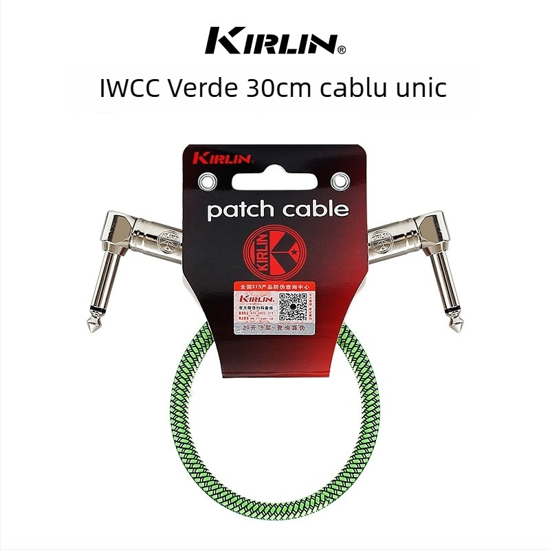 Cablu de chitară KIRLIN, Model IWCC-203PN-0.3M, pentru instrumente muzicale, reducere puternică a zgomotului