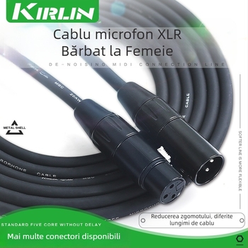 Cablu pentru instrumente muzicale KIRLIN MP-481PR/MP-482PR pentru chitară și conexiuni de microfon