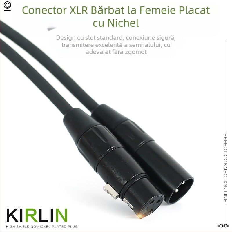 Cablu pentru instrumente muzicale KIRLIN MP-481PR/MP-482PR pentru chitară și conexiuni de microfon