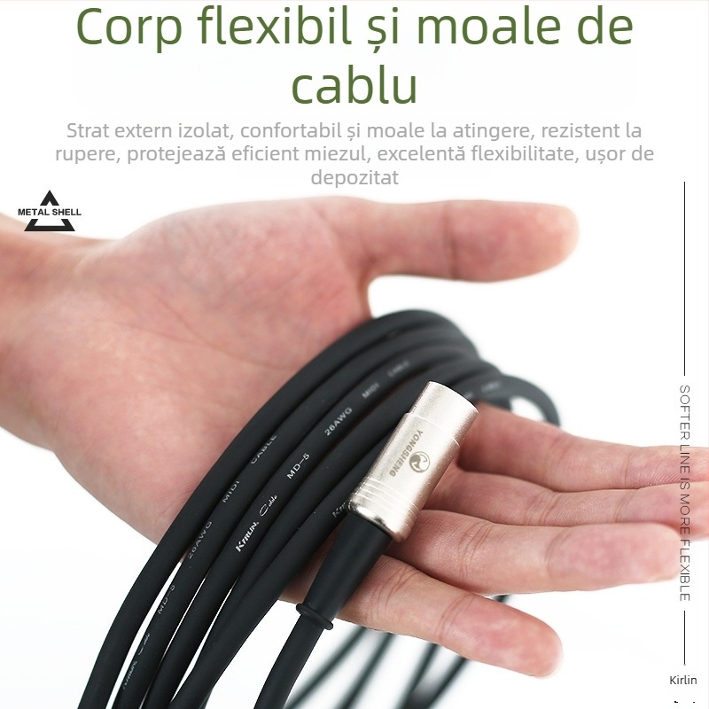 Cablu pentru instrumente muzicale KIRLIN MP-481PR/MP-482PR pentru chitară și conexiuni de microfon