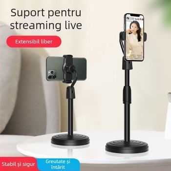 Suport de birou pentru telefon cu suport pentru tabletă, Bluetooth selfie, reglaj telescopic, din plastic — Fan Ling