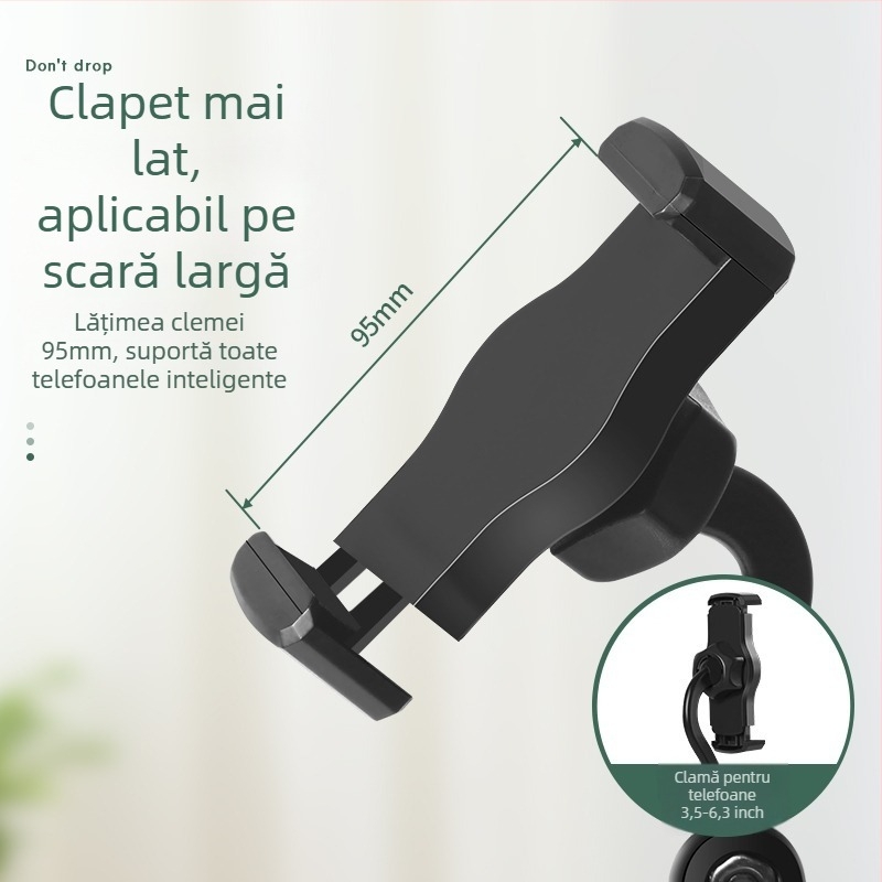 Suport de birou pentru telefon cu suport pentru tabletă, Bluetooth selfie, reglaj telescopic, din plastic — Fan Ling