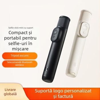 Stativ de selfie 2 în 1 cu telecomandă, versiune mini, din aliaj, Bluetooth, fără stabilizare