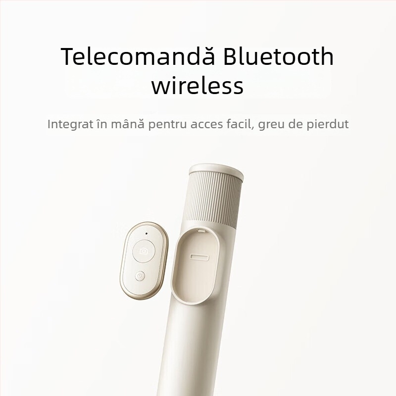 Stativ de selfie 2 în 1 cu telecomandă, versiune mini, din aliaj, Bluetooth, fără stabilizare
