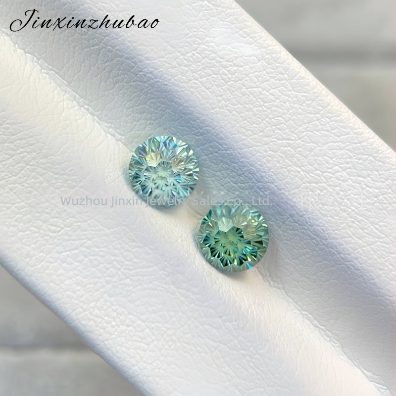 Piatră rotundă de Moissanit, tăiere, claritate VS, prelucrare personalizată