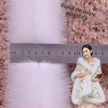 Margine din blană de vulpe adevărată pentru Hanfu – blană integrală, personalizabilă după model, înaltă calitate, lansare toamnă 2024
