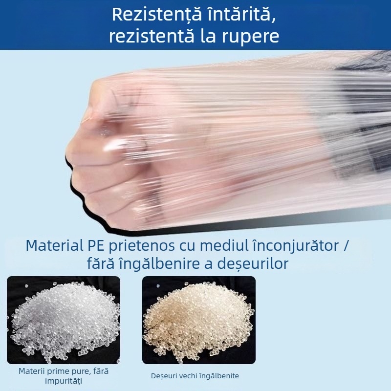 Manșete de unică folosință, transparente, din PE, protecție împotriva prafului, impermeabile și rezistente la ulei, pentru bucătărie