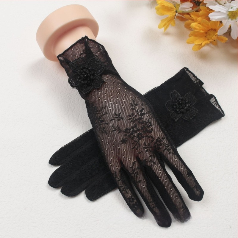 Mănuși de protecție solară pentru femei, țesătură bumbac-poliester, bază poliester, conținut 31–50%, vară 2022