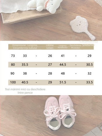 Set de toamnă pentru fetițe, două piese cu glugă, stil coreean, bumbac 61%, fermoar, pentru 1–3 ani