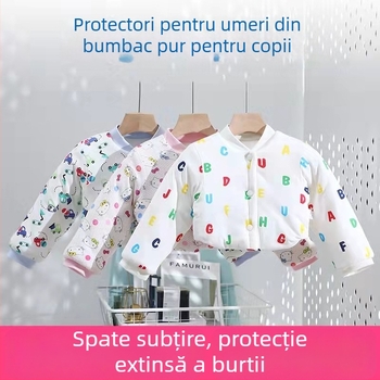Protecție pentru umeri din bumbac, vestă călduroasă îngroșată pentru nou-născuți, toamnă-iarnă